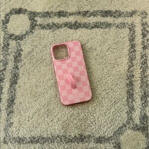 Loopy Case Pink Checkered Phone Case